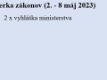 Týždenný prehľad (2.- 8. máj 2023)
